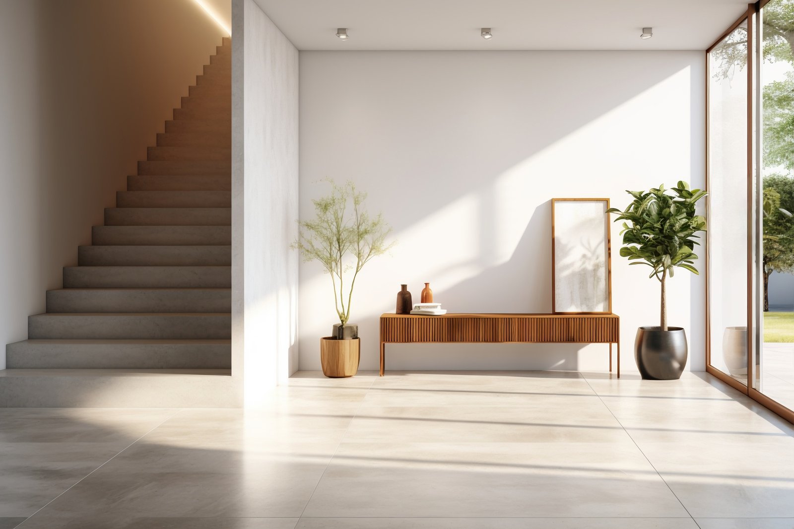 Carrelage gris grand format en grès cérame posé au sol par L’Expérience Céramic